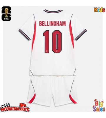 England Jude Bellingham #10 Replica Home Stadium Kit for Kids World Cup 2026 Short Sleeve (+ pants)
